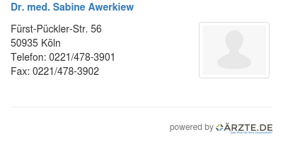 Dr med sabine awerkiew