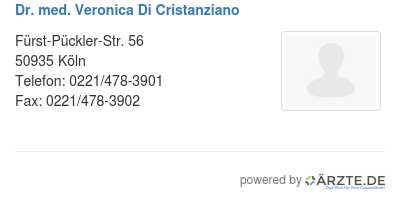 Dr med veronica di cristanziano