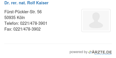 Dr rer nat rolf kaiser