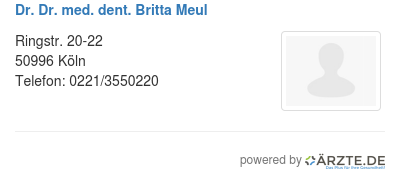 Dr dr med dent britta meul