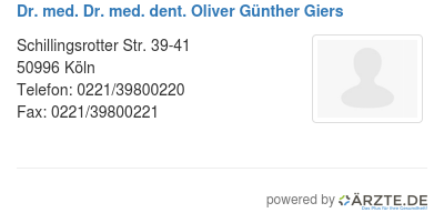 Dr med dr med dent oliver guenther giers