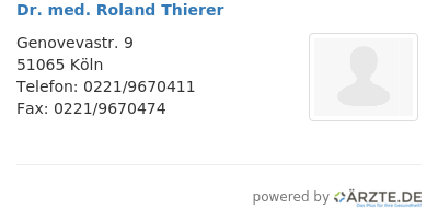 Dr med roland thierer
