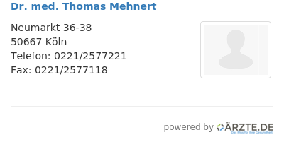 Dr med thomas mehnert