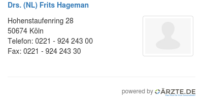 Drs nl frits hageman