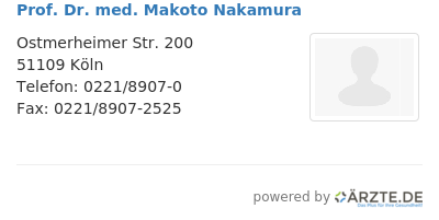 Prof dr med makoto nakamura