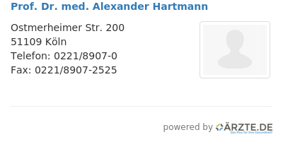 Prof dr med alexander hartmann