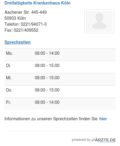 Dreifaltigkeits krankenhaus koeln