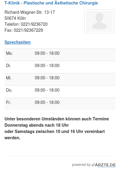 T klinik plastische und aesthetische chirurgie