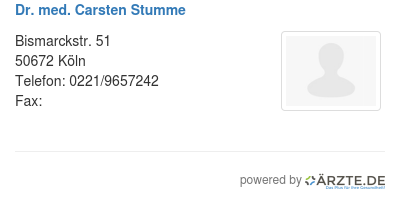 Dr med carsten stumme