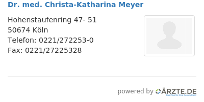 Dr med christa katharina meyer