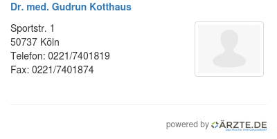 Dr med gudrun kotthaus