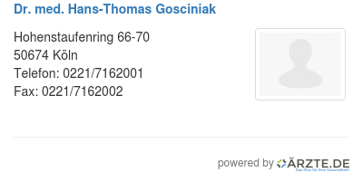 Dr med hans thomas gosciniak