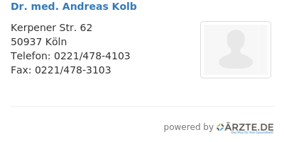 Dr med andreas kolb