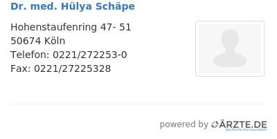 Dr med huelya schaepe