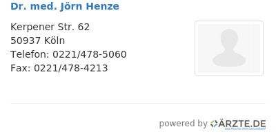 Dr med joern henze