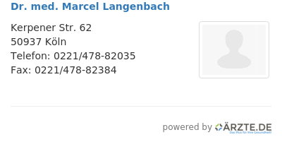 Dr med marcel langenbach
