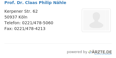 Prof dr claas philip naehle