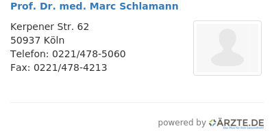 Prof dr med marc schlamann