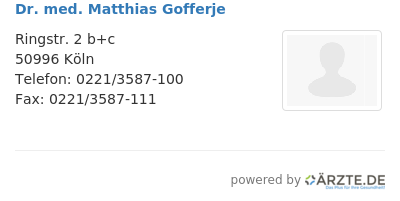 Dr med matthias gofferje