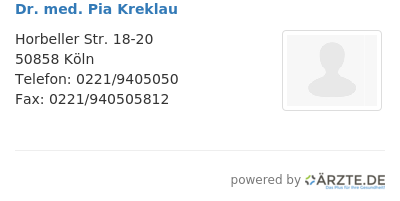 Dr med pia kreklau