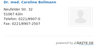 Dr med caroline bollmann