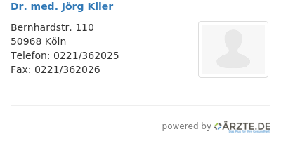 Dr med joerg klier