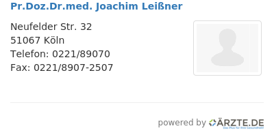 Pr doz dr med joachim leissner