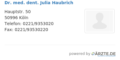 Dr med dent julia haubrich