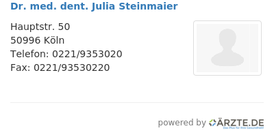 Dr med dent julia steinmaier