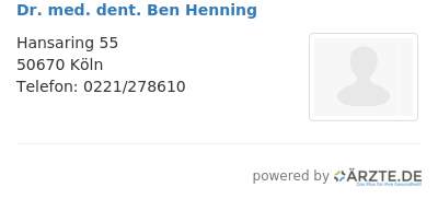 Dr med dent ben henning 652651