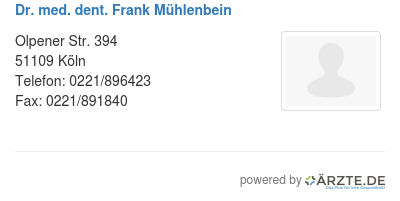 Dr med dent frank muehlenbein