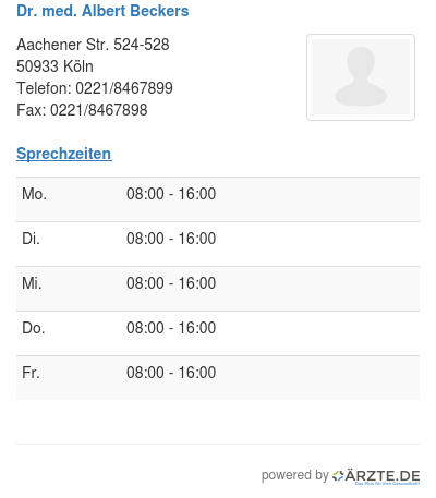 Dr med albert beckers