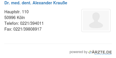 Dr med dent alexander krausse