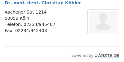 Dr med dent christian koehler 548458