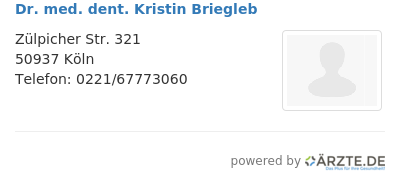 Dr med dent kristin briegleb