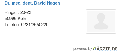 Dr med dent david hagen