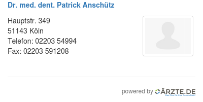 Dr med dent patrick anschuetz