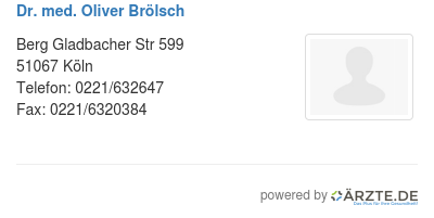 Dr med oliver broelsch