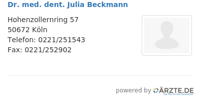 Dr med dent julia beckmann