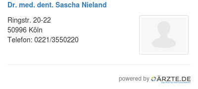 Dr med dent sascha nieland
