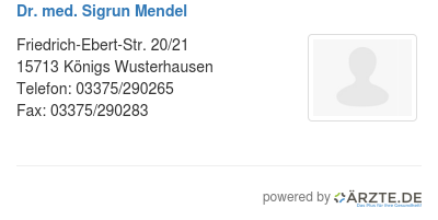 Dr med sigrun mendel
