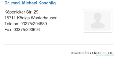 Dr med michael koschlig