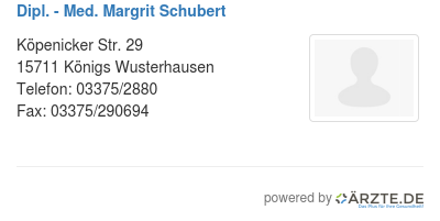 Dipl med margrit schubert