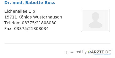 Dr med babette boss