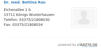 Dr med bettina rau