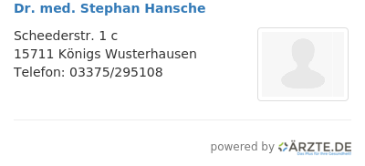 Dr med stephan hansche
