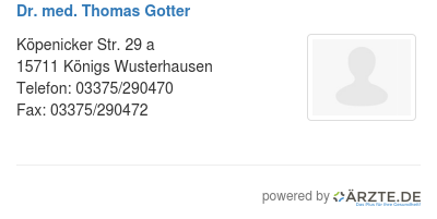 Dr med thomas gotter