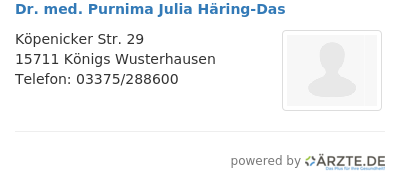 Dr med purnima julia haering das