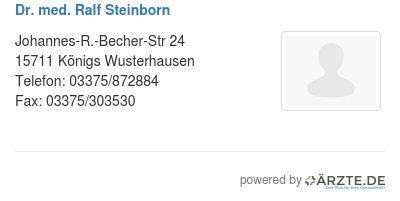 Dr med ralf steinborn