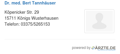 Dr med bert tannhaeuser